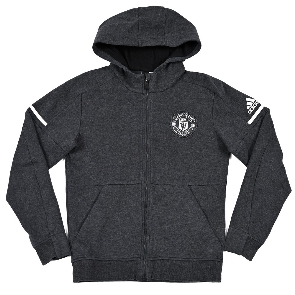 Adidas Manchester United Full Zip Hoodie Jacket Men's Small Embroidered Patch